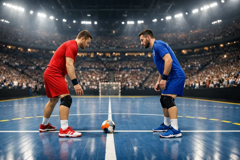 Handball-Anwurf in der Kölner Lanxess Arena beim EHF-Champions-League-Final4