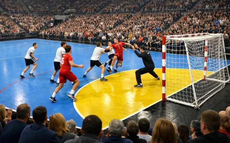 Volle Handballhalle als Symbol für den wissenschaftlich dokumentierten Heimvorteil