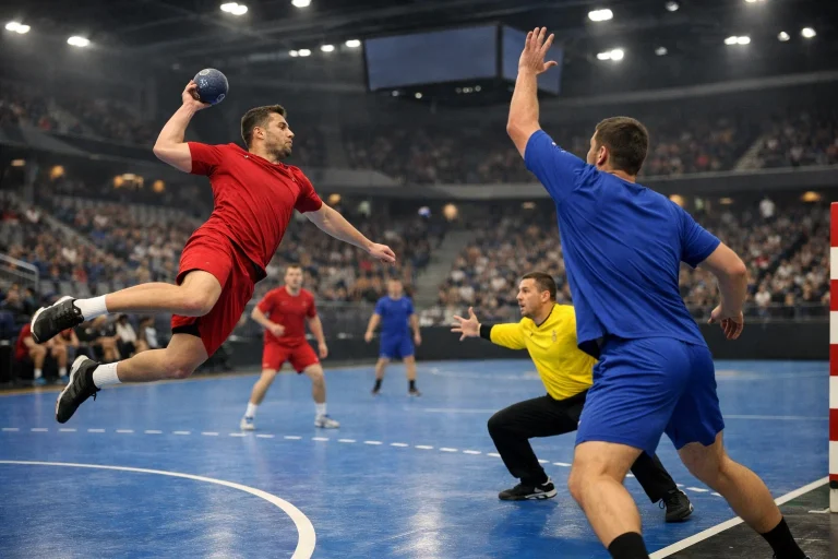 Szene aus einem Spiel der spanischen Liga ASOBAL und der französischen Starligue